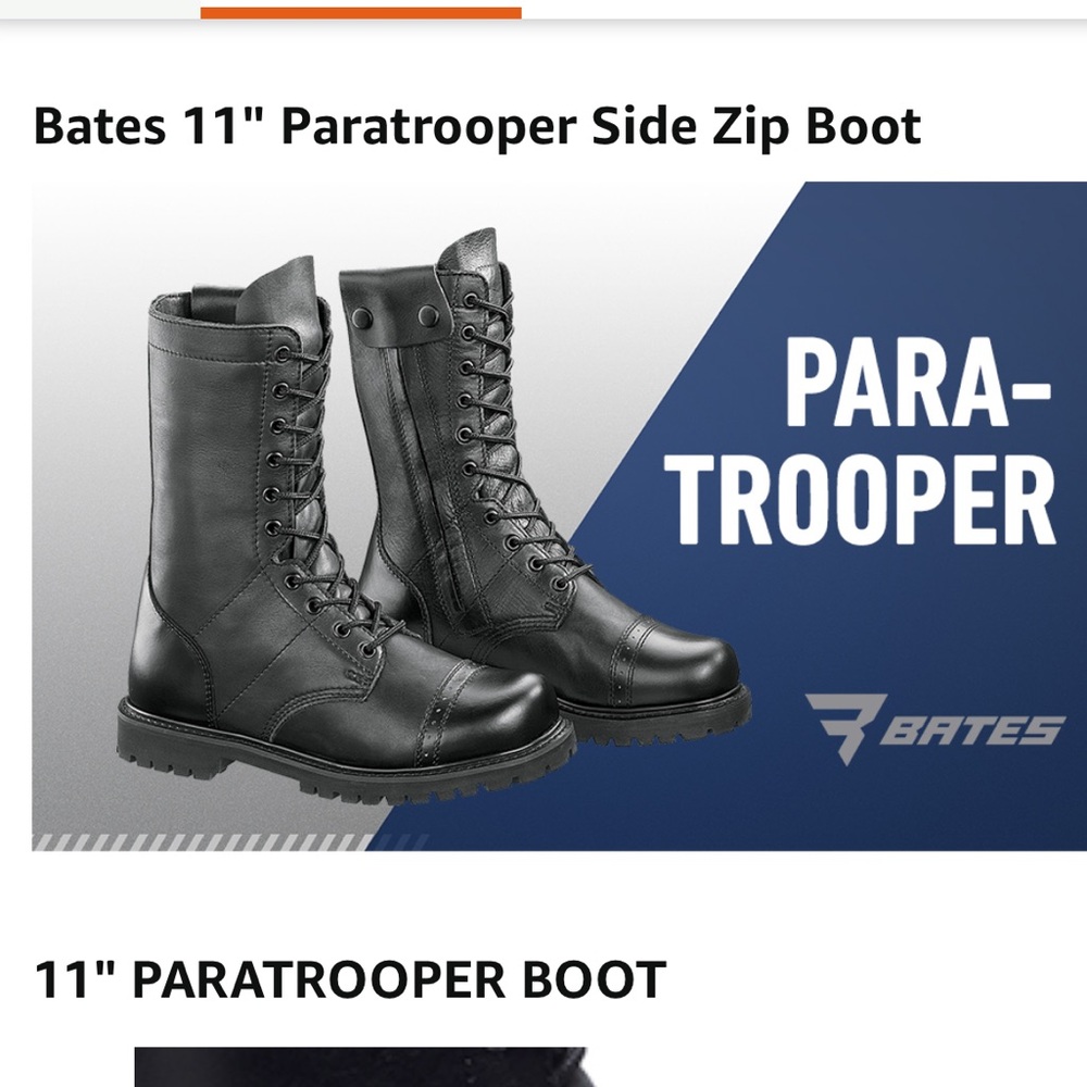 Bates 11" paratrooper side zip boots 4.5/6.5